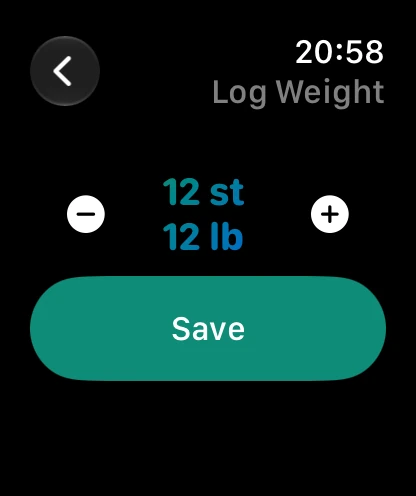 Logging weight on Apple Watch